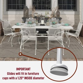 20 Pack 1.25-inch Chair Leg Floor Protectors – Deluxe Floor Protectors for Furniture – Furniture Floor Protectors for Patio, Indoor, Outdoor Furniture – Chair Glides for Scratch Protection