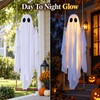 Hanging Swing Ghost Halloween Decoration with String Lights – Cute
