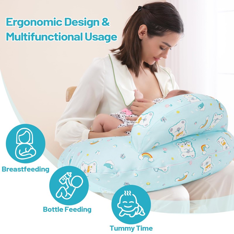 Nursing Pillow, Plus Size Ergonomic Design, Breastfeeding Pillows Support for