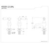 Kingston Brass KS3202AL Restoration Basin Tap Faucet, 3-1/2" Spout Reach,
