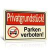 Goodvia Parken Verboten Sign, Metal, Aluminium, 30 x 20 cm,