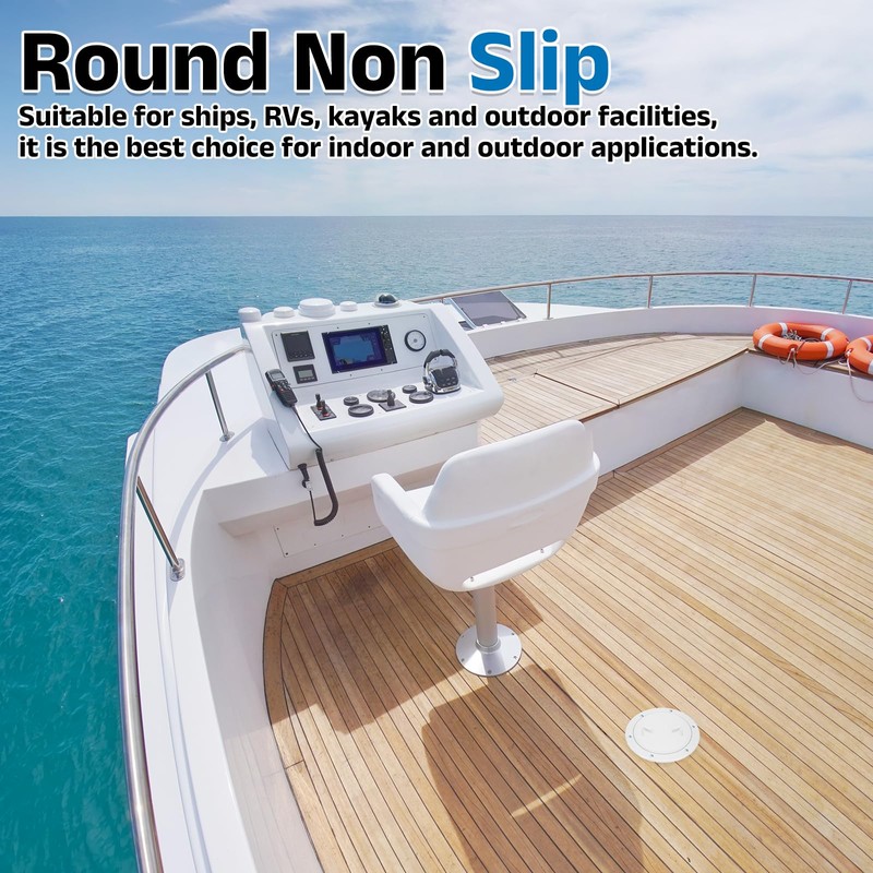 sourcing map Boat Hatch with Screws 4" Round Black