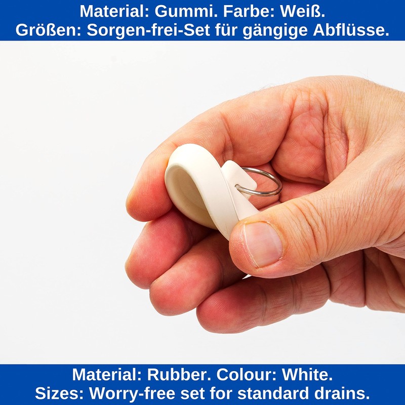 Universal Plugs, Pack of 2, White, Diameter 40 to 36.5