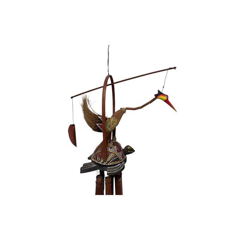 Hand Carved Large Beautiful Bamboo Wood Bobbing GOONIE Bird with