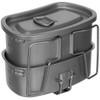 Fox Outdoor Titanium Cookware 3 Piece Folding Handles