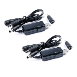 EC Buying 2Pcs KWS-912V USB Boost Converter Cable DC 5V to 9V 12V Router Optical Modem Boost Cable USB Step-up Cable USB to DC 5.5x2.1mm 3.5x1.35mm USB Power Supply Adapter Voltage Boost Converter