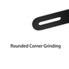 2Pcs Black Slotted Brace,Flat Straight Brace Brackets,Adjustable Corner Code,Stainless Steel