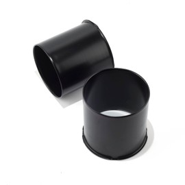 DewFlew 2Pcs 4.25" Push Through Wheel Center Caps Stainless Trailer Open Ended Hub Cap for Truck SUV RV Wheel Rim (Fit 4.25" Bore 4.22" H Matt Black)