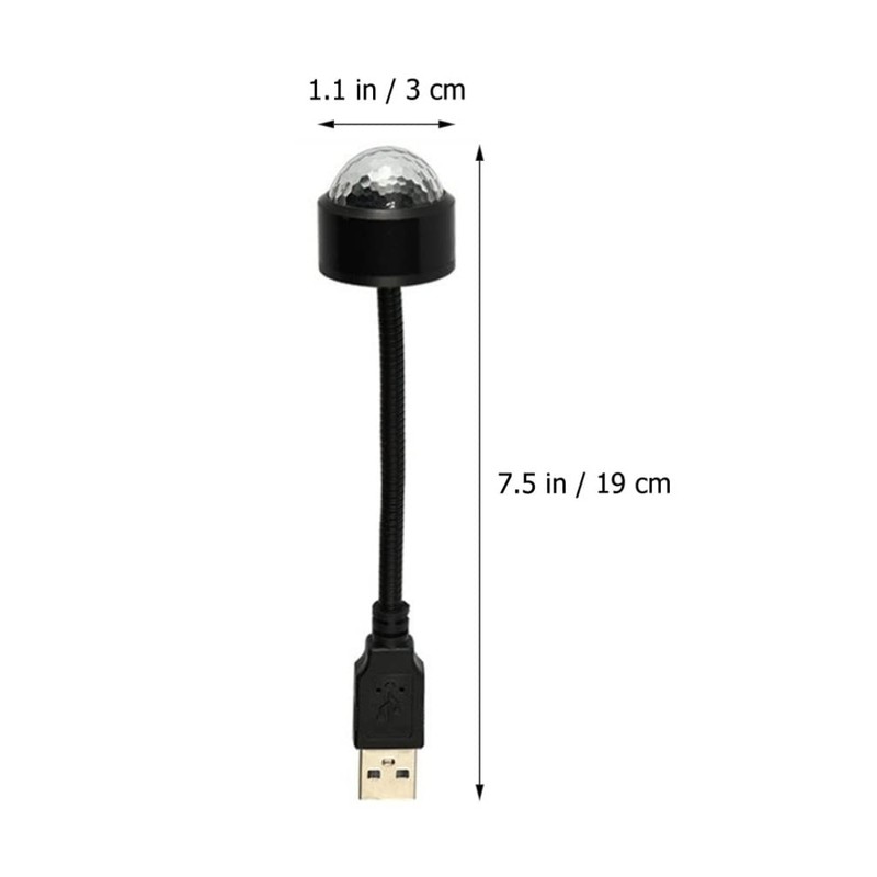 SOLUSTRE Led Projector Lights Disco Lamp for Car USB Light