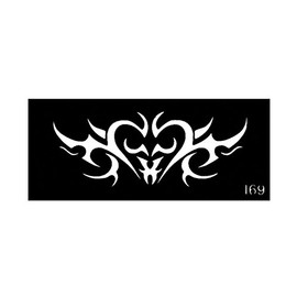 Pochoir coeur Tribal pour le Corps format 2'' X 5'' #169