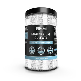 Pure Original Ingredients Magnesium Sulfate (730 Capsules) No Rice Fillers, Always Pure, Lab Verified