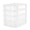 Gracious Living 4 Drawer Desktop Countertop Storage with Organizer Lid