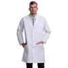 Lab Coat Professional for Men Women Snap Closure Full Length