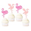 Ercadio - Paquete de 24 adornos de flamencos de Hawaii