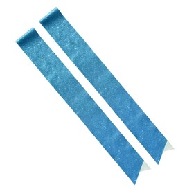 CoolerthingsDG, 2 Pcs glitter PU leather sashes, Blank Sashes Plain Sashes Party Accessory for Graduation Wedding Party, Satin Sashes Pageant, Make Your Own Sashes, Blue Party Plain Pageant Sashes