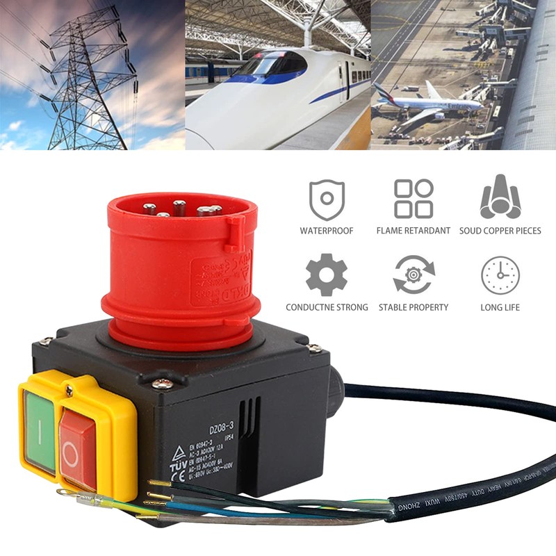 Machine Switch, Device Switch, 250 V, 10 A, 3 Phase,