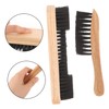 Abaodam 2Pcs Wooden Pool Table Cleaning Brush Set Durable Pe
