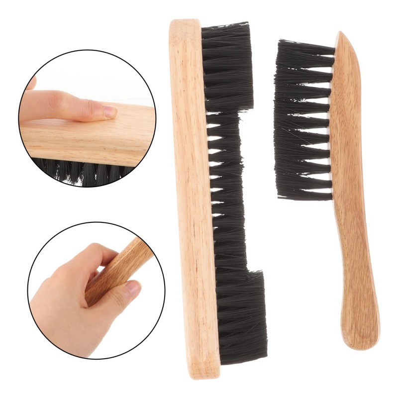 Abaodam 2Pcs Wooden Pool Table Cleaning Brush Set Durable Pe