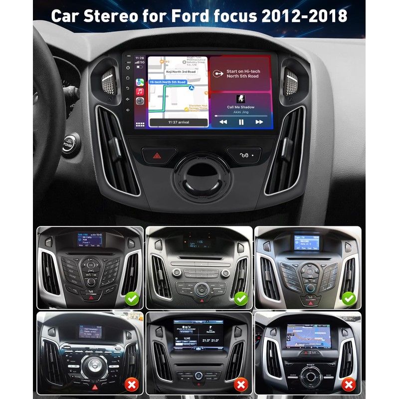 Leadfan Car Stereo Radio for Ford Focus 2012 2013 2014