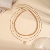 Gold Layered Necklaces Dainty Gold Stacked Necklace Set Trendy Adjustable