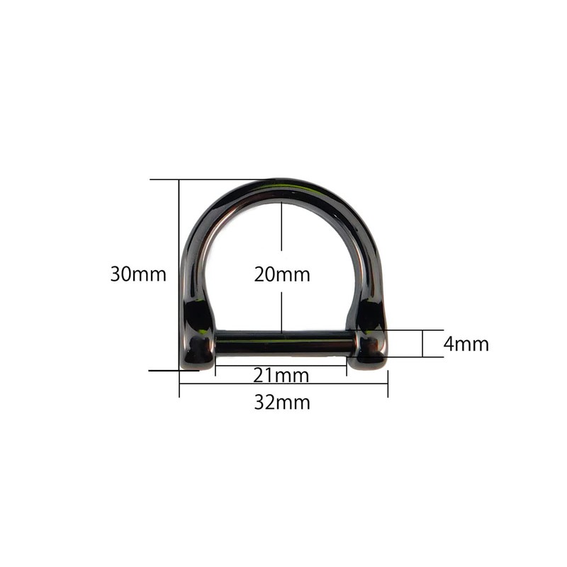 [Leather King] Hand Ring (D), Screw Type (Black Nickel) 0.8