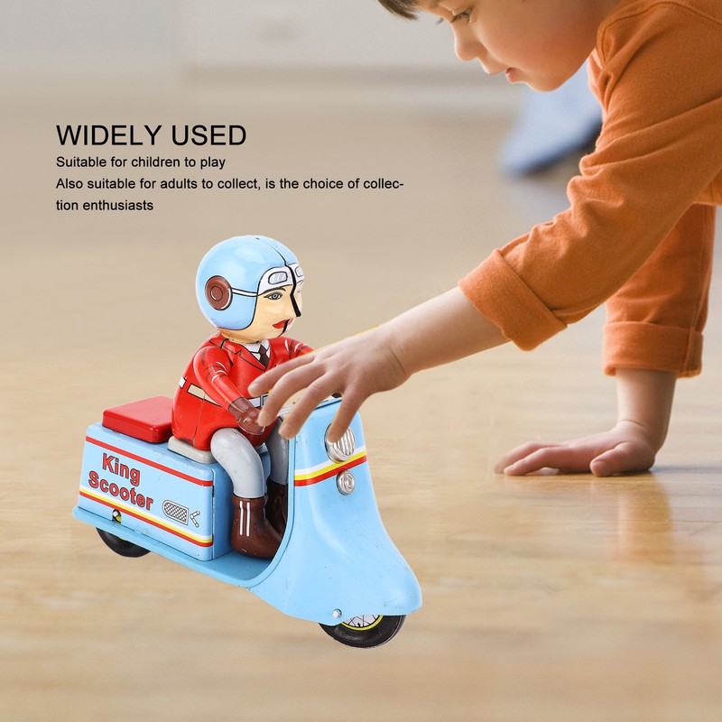 Clockwork Scooter Motorcycle Retro Decorative Metal Wind Up Motorcycle Mechanical