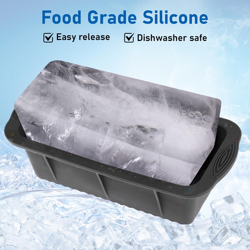 2Pcs Extra Large Ice Block Cube,5lb Ice Cube for Ice