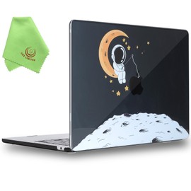 UESWILL Compatible with 2023 2024 MacBook Air 15 inch M2 M3 Case Model A2941 A3114, with 15.3" Liquid Retina Display Touch ID, Pattern Hard Shell Case Cover + Microfiber Cloth, Astronaut B