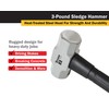 Titan 63000 3lb Sledge Hammer, Forged Steel Head, Overstrike Protection,