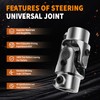 9/16" -36 Spline X 3/4" DD Chrome Steering Universal Joint