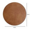 6 PCS Coffee Leather Coasters 10cm Round Leather Cup Mats