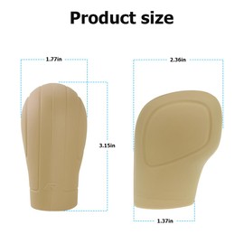 zipelo 2 Pack Car Gear Shift Knob Cover, Anti-Slip Auto Knob Gear Stick Protector, Comfortable Silicone Handbrake Shifter Cover for Men Women, Universal Vehicle Interior Accessories