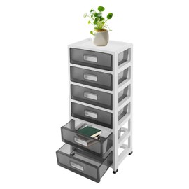 TITIDU 6 Tiers Detachable Storage Box/Plastic Office Sorting Cabinet/Desktop Organizer,Medical Supplies, Desk Organizer,Freedom of Movement,Easy to Assemble