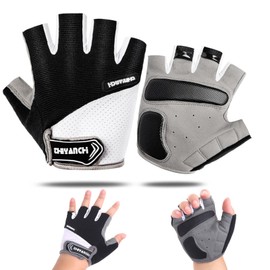 Cycling Gloves, Fingerless Mountain Bike Gloves, Anti-slip Shock-absorbing Breathable Gloves, for Mountain Bike, Road Bicycle, Riding, Men and Women