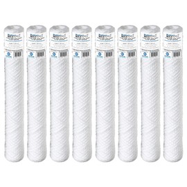 8-Pack of Baleen Filters 20" x 2.5" 5 Micron String Wound Sediment Filter Cartridge Replacement for HDX SWC-25-2005, Watts SF5-20