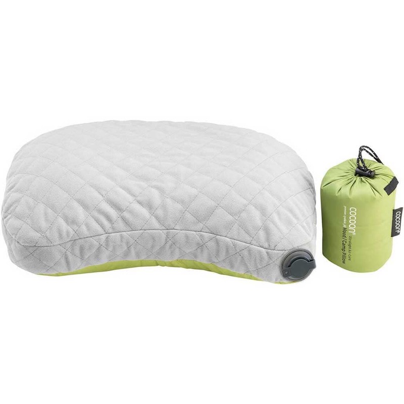 Cocoon Air-Core Hood Camp Pillow Ultralight, Inflatable Pillow, green
