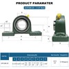 4 Pack UCP206-20 Pillow Block Mounted Ball Bearing - 1-1/4"
