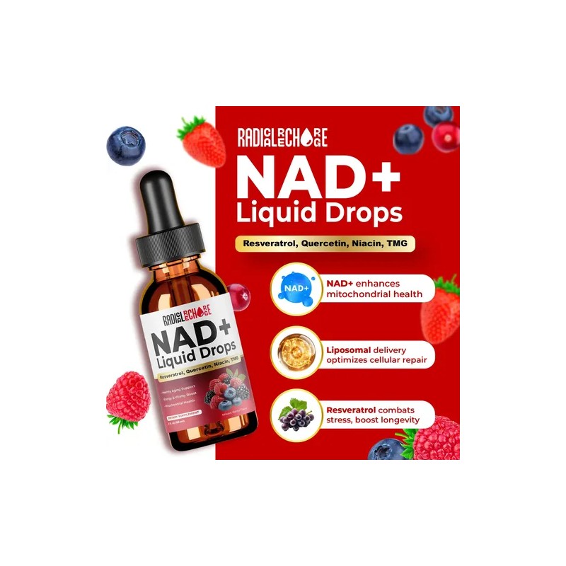 Radical Recharge Nad+ Gotas Líquidas 2 Fl Oz