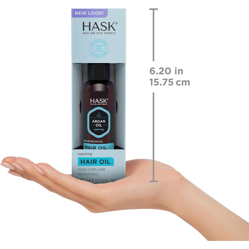 Hask Repairing Shine Hair Oil Argan Oil, 2 Ounce