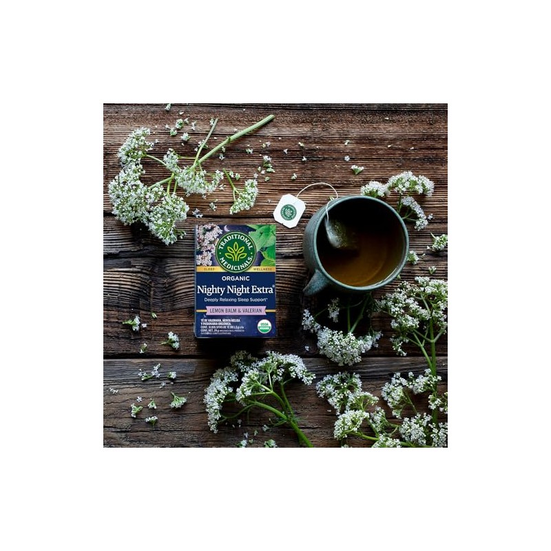 Traditional Medicinals, Té Orgánico Nighty Night Extra Reposo Natural, 1