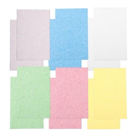 GroveEss 12 PCS Compressed Washing Up Sponges,Non-Scratch Natural Sponge,Colourful Compostable Cellulose Kitchen Cleaning Sponge for Bathroom Sink Cookware