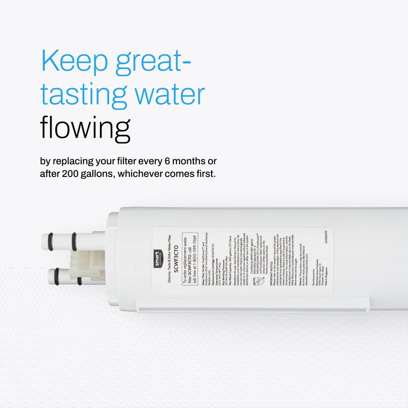 Smart Choice SCWF3CTO Refrigerator Water & Ice Filter, Genuine Replacement