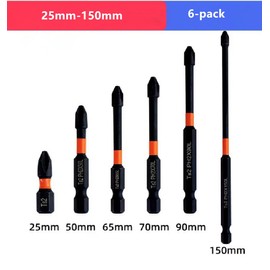 6 Pcs Impact Hex Head Wrench Drill Bit Set, S2 Steel Hex Bits Set H2-H6 1/4 Inch Head Hardness Anti-Slip Screwdriver Quick Release Shank Screwdriver Bits Set, for Power Screwdriver Impact Drill