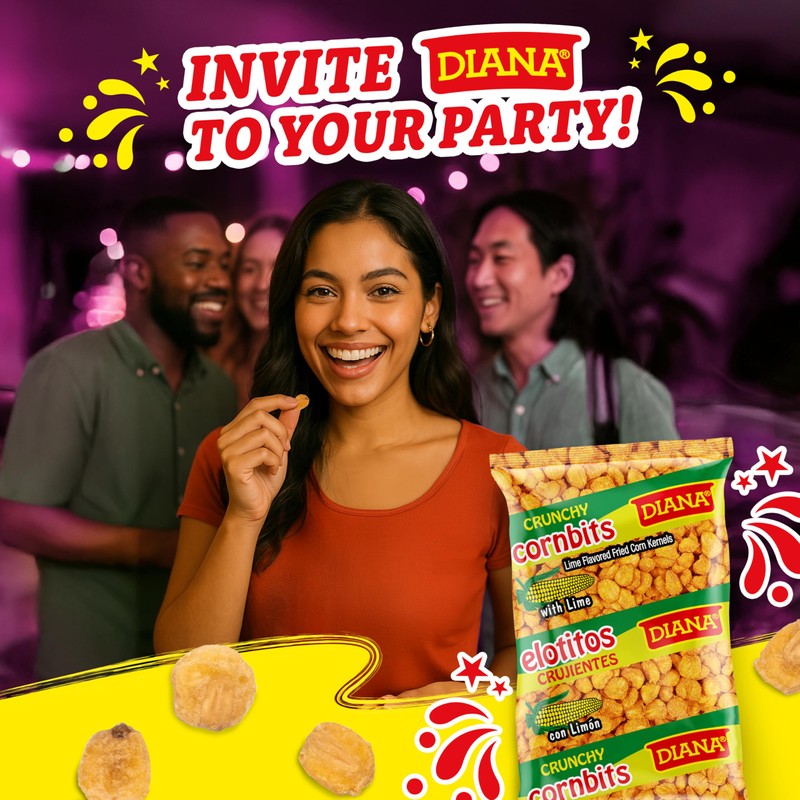 Diana Elotitos Crunchy Corn Kernel Snacks, Original BBQ Flavor, 4.05