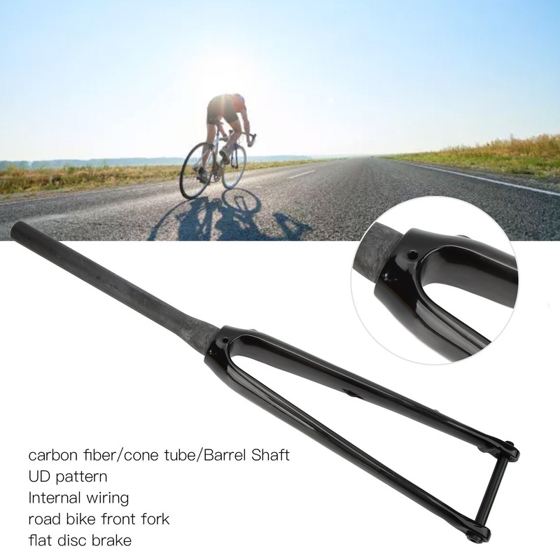 Full Carbon Fiber Bike Front Fork Road Bicycle Tapered Tube