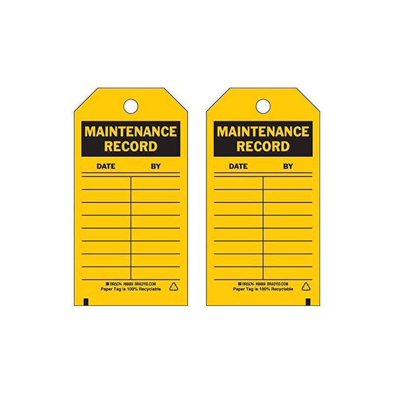 Brady 86669 5 3/4" Height x 3" Width, Cardstock (B-853),