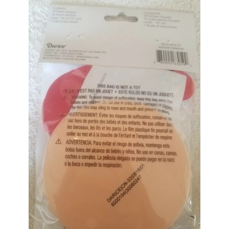 Unbranded Foam Santa Ornament kit makes 6 upc 889092630599