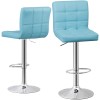 SEGAWE Square Blue Bar Stools Set of 2 Bar Height