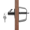 Shed Door Latch L-Handle Lock Kit with 2 Keys, 4-1/2"