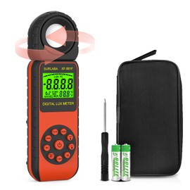 SURLABA Digital Luxmeter Light Meter, XF-881F Exposure Meter, Measuring Range 0.01 ~ 400,000 Lux, Portable Light Meter with 270° Rotating Detector, Illuminometer Photometer, Brightness Measurement for